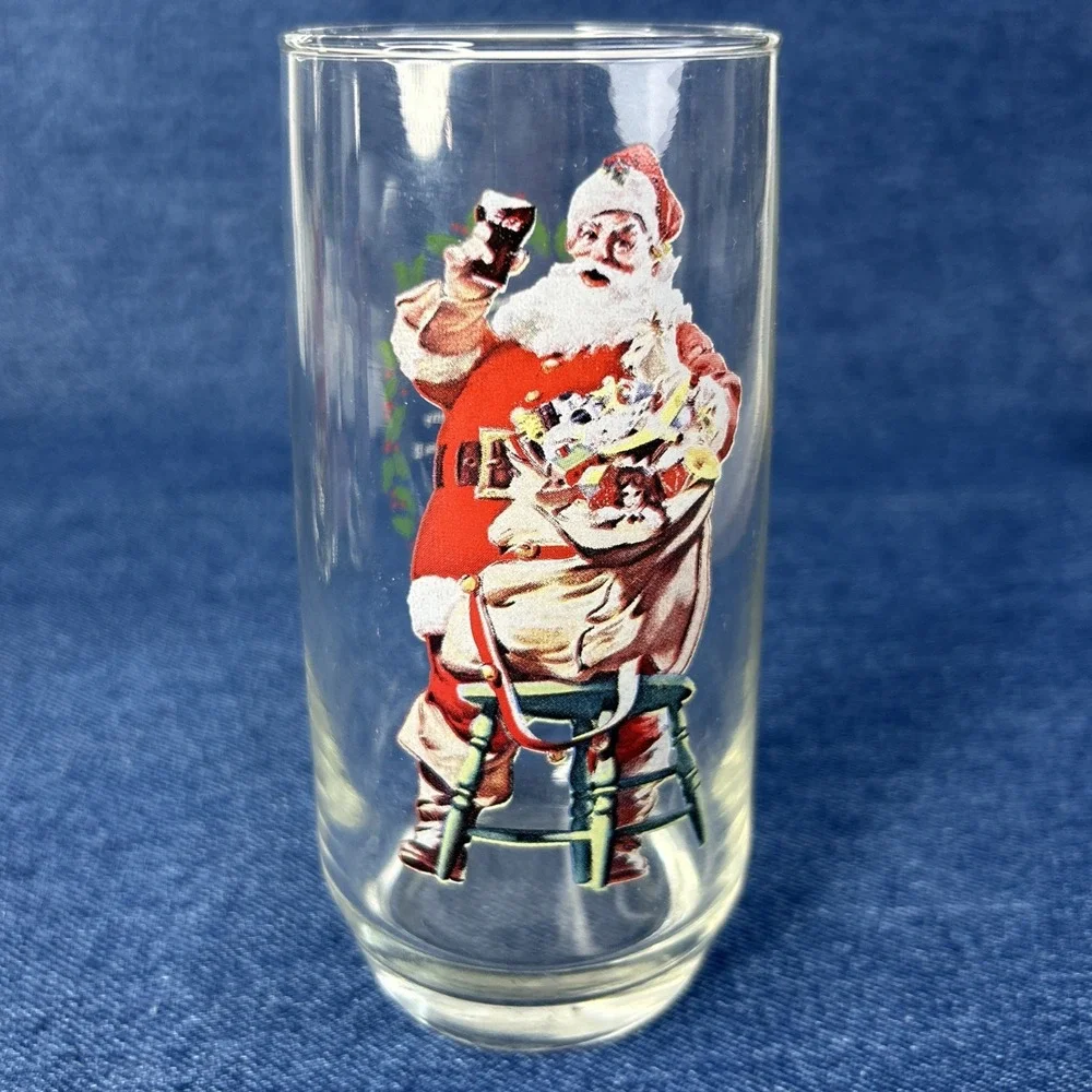 VTG Coca-Cola Haddon Sundblom Santa Claus Glasses Full Set Series II 93761